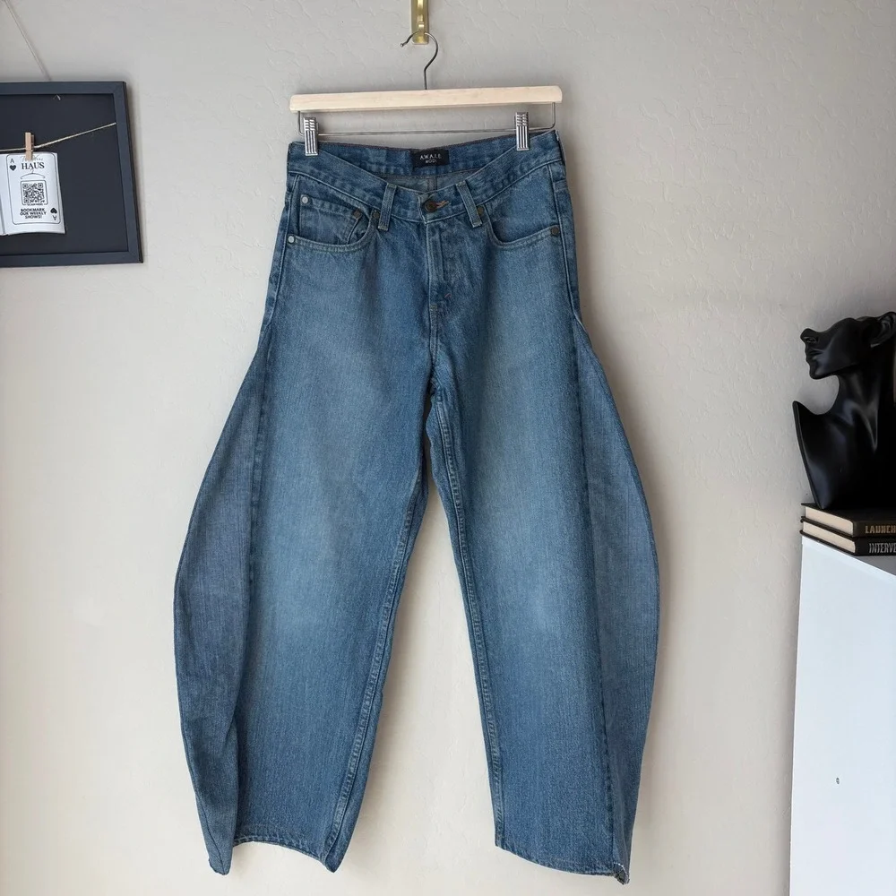 A.W.A.K.E. MODE Barrel Jeans Denim Blue Jeans Cotton Size 36 US 2 - Picture 2 of 10